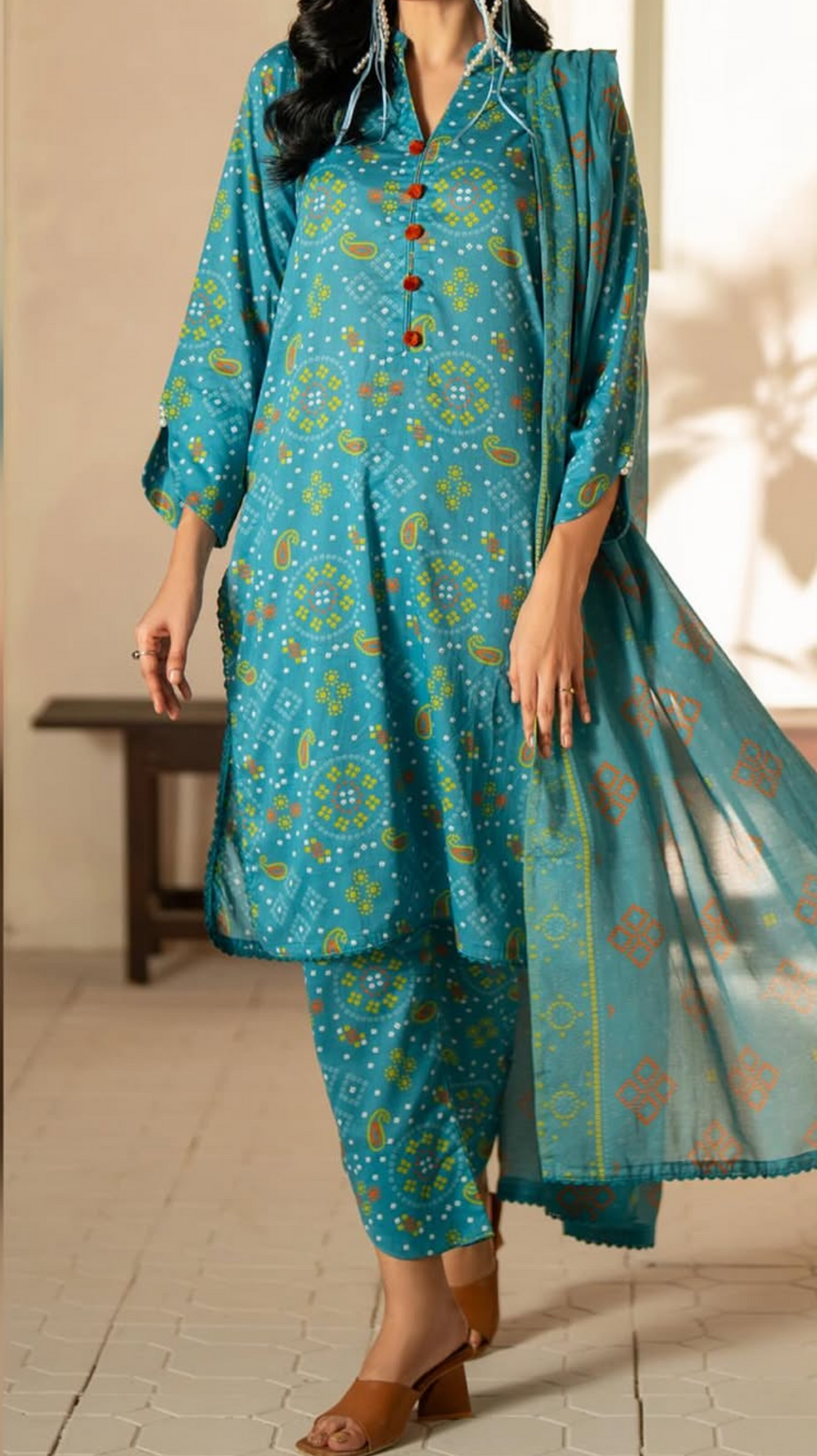 AQUA -chunri 3pc by sapphire