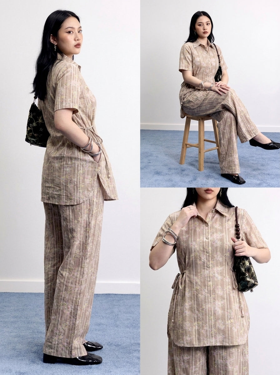 2pc moose brown co-ord set