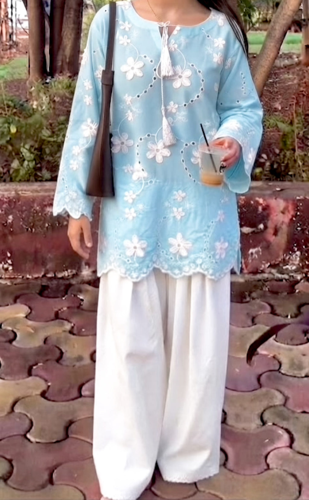 Ethnic chickari kurti set