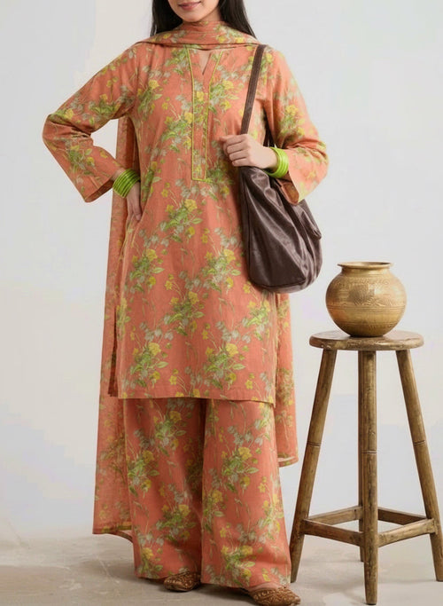 2pc peachy farshi dress