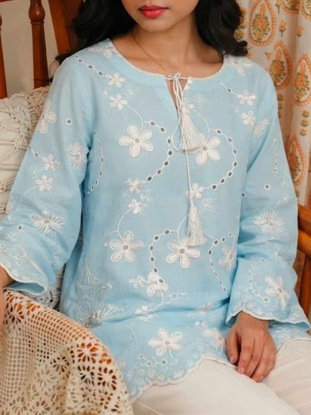 Ethnic chickari kurti set