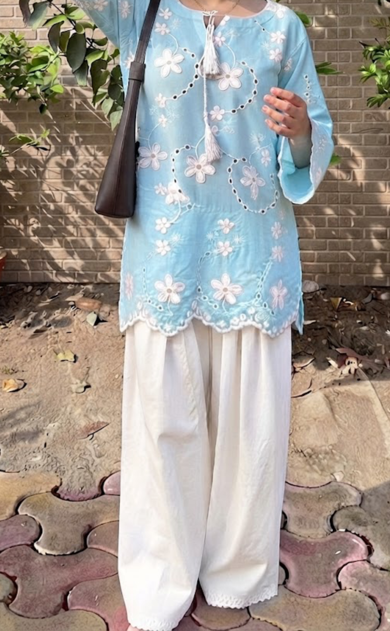 Ethnic chickari kurti set