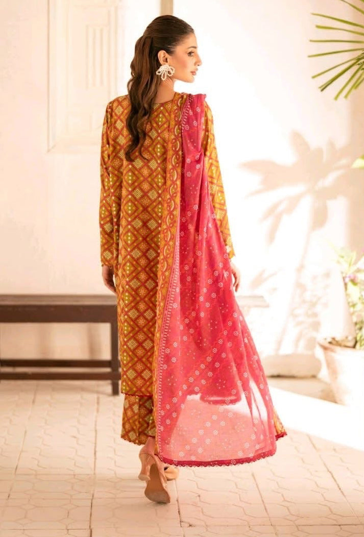 3pc chunri inspired outfit ( sapphire unstiched )