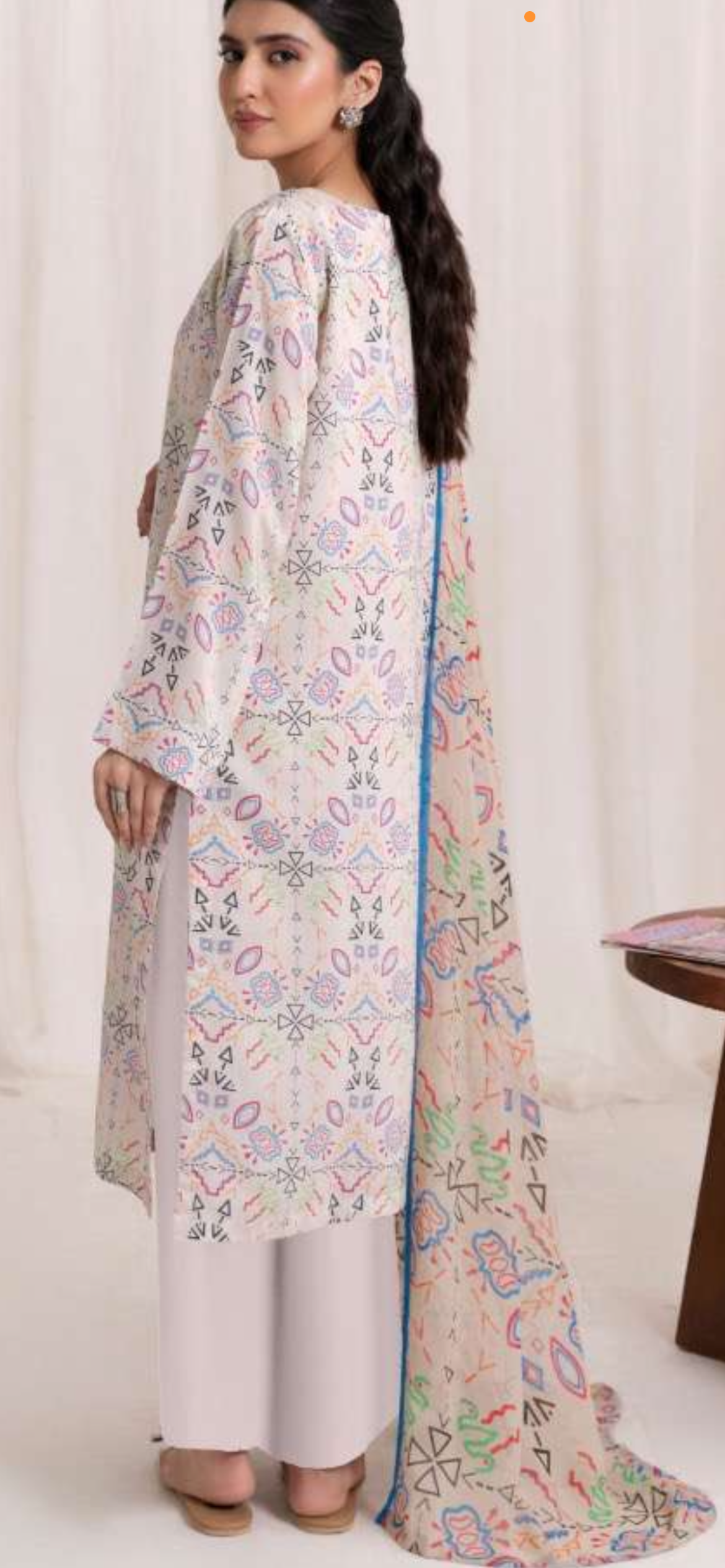 Ethnic summer Unstitched 2pc set