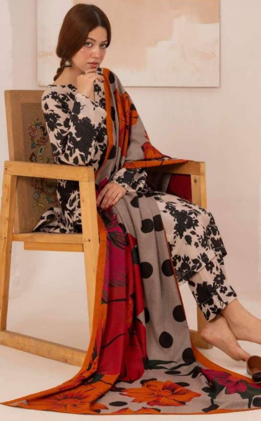 Ethnic unstitched 3pc
