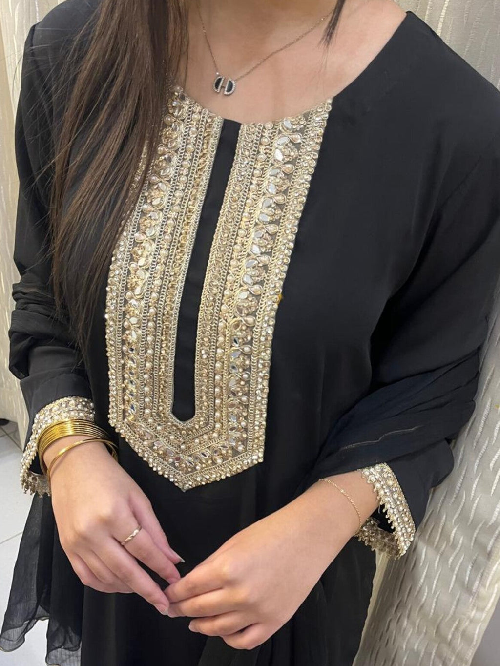 3pc Black qawali jora