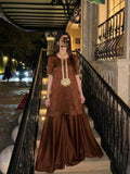 3pc brown zardozi outfit