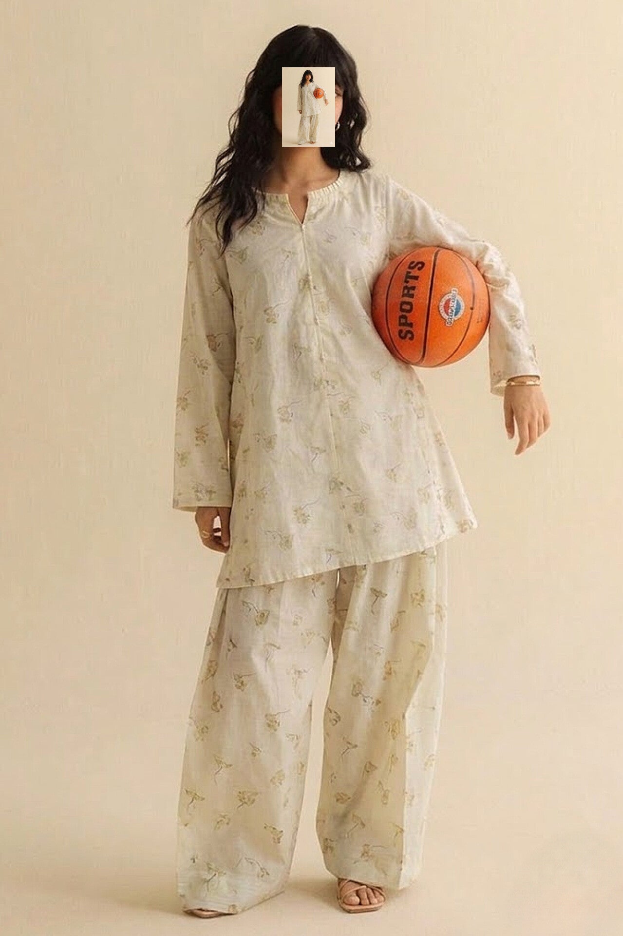 2pc off white kurta set 🤍
