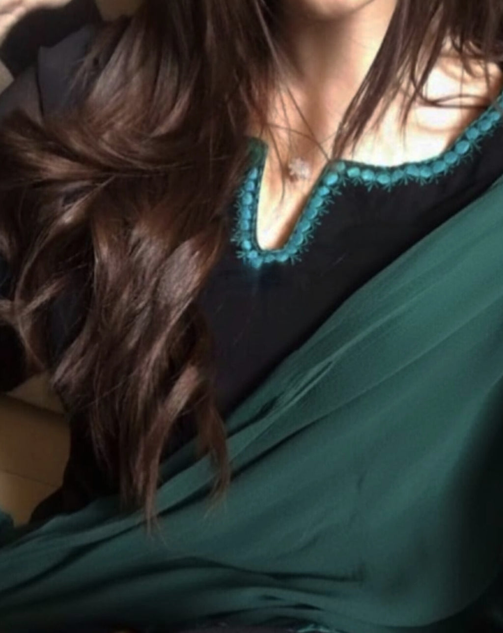 2pc qawali black embroidered outfit