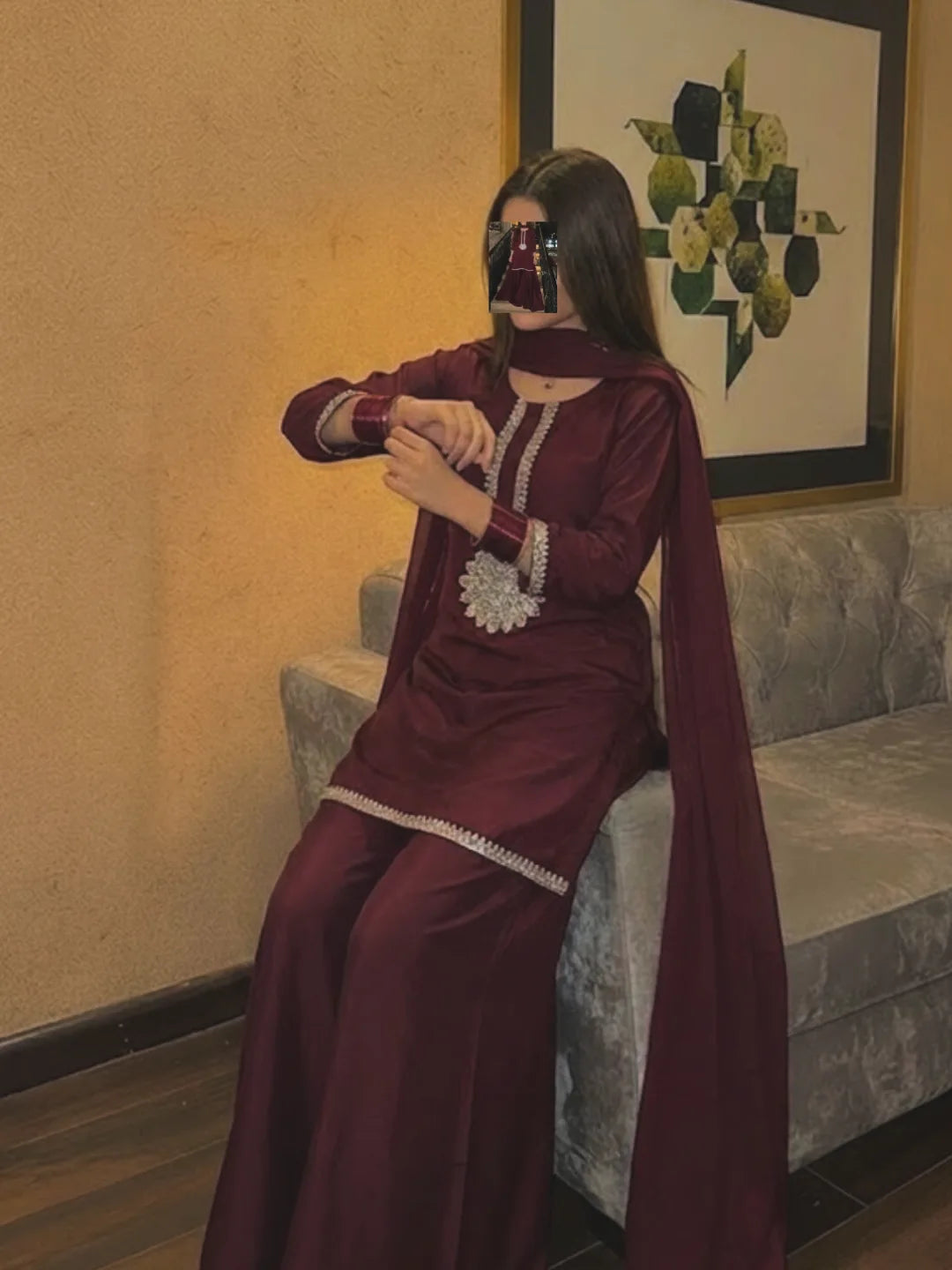 3pc Maroon sets
