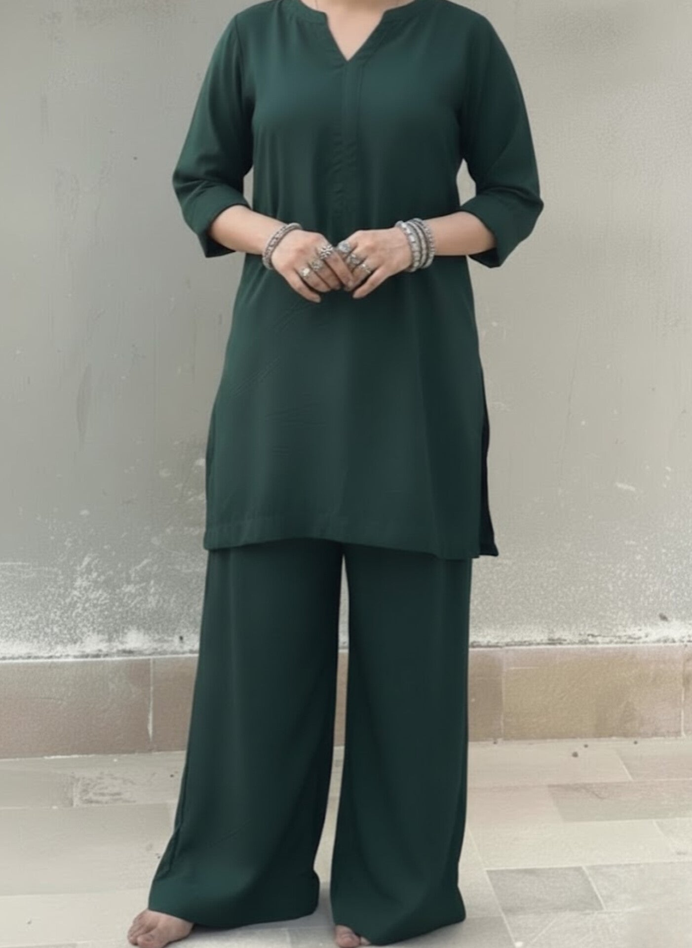 2pc Teal green co-ord set