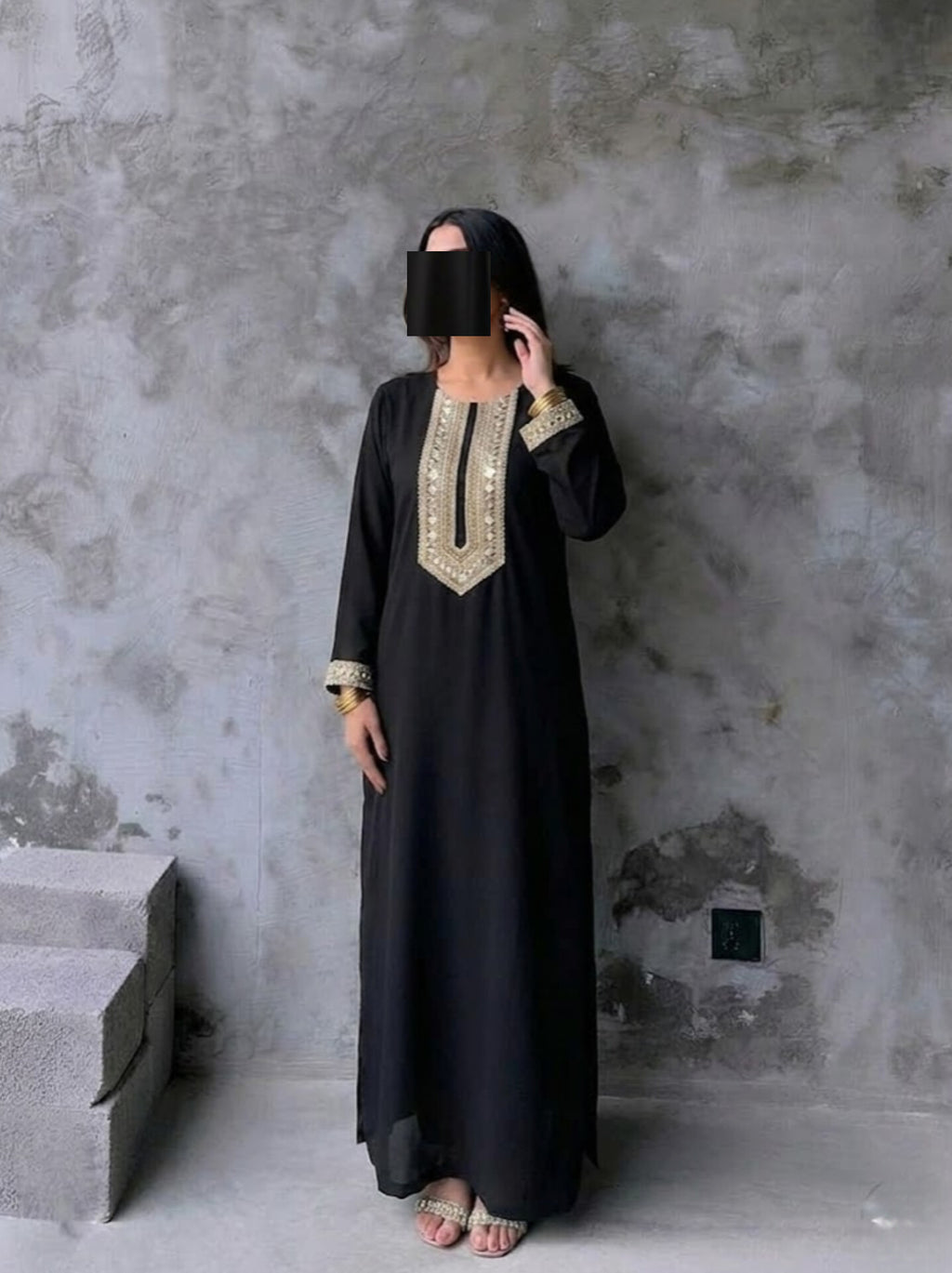 3pc zardozi black set